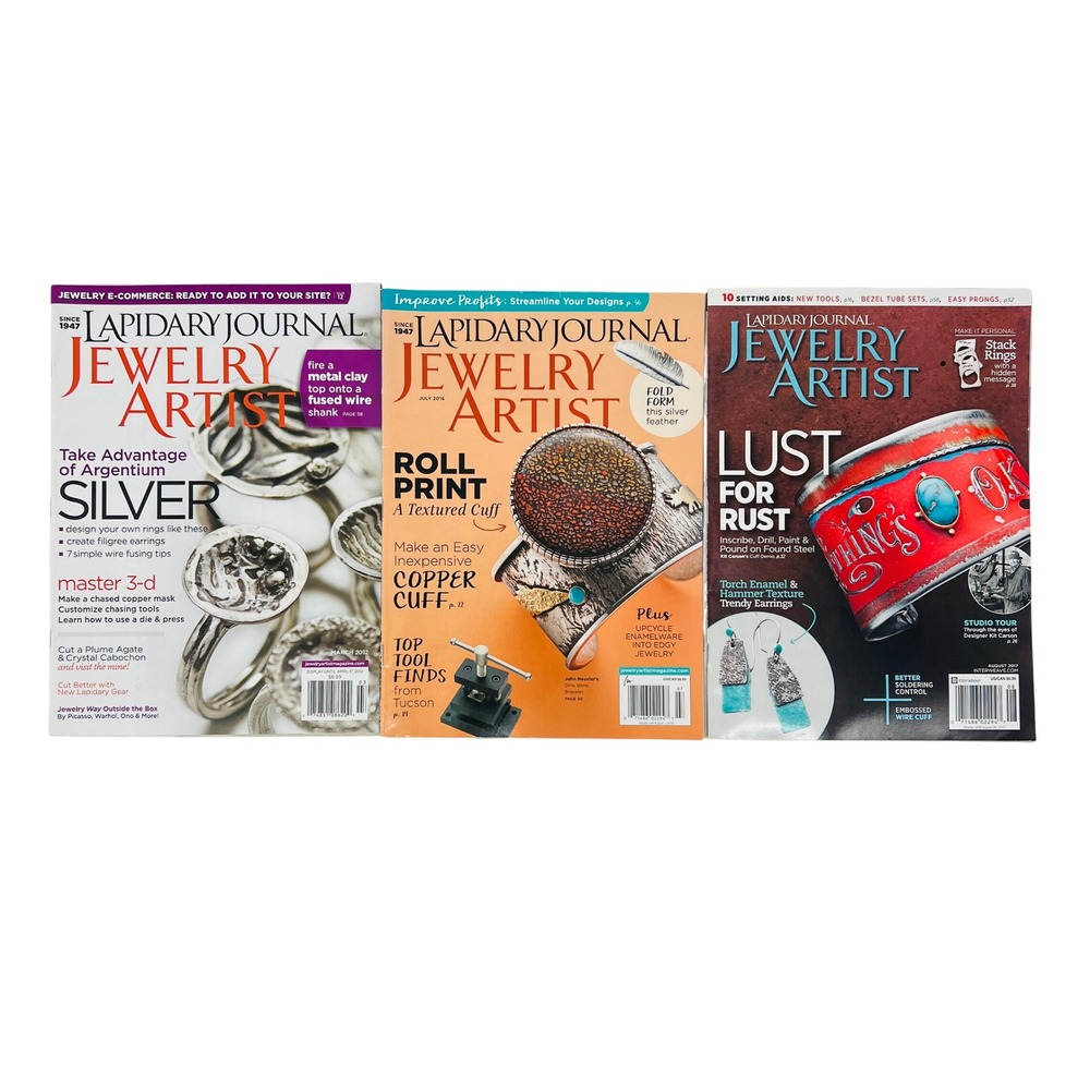 Lapidary Journal Jewelry Artist Magazine Lot of 9 Issues 2012-2018 Metalwork DIY - Picture 4 of 4